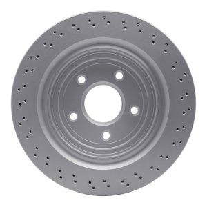 Cadillac XLR Brake Rotor (1) - Rear - R1 Concepts - Drilled GeoSPEC Coated - `06-`13